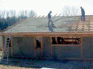 Isolation chaux chanvre toiture